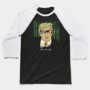 Trump Matrix Artwork Baseball T-Shirt